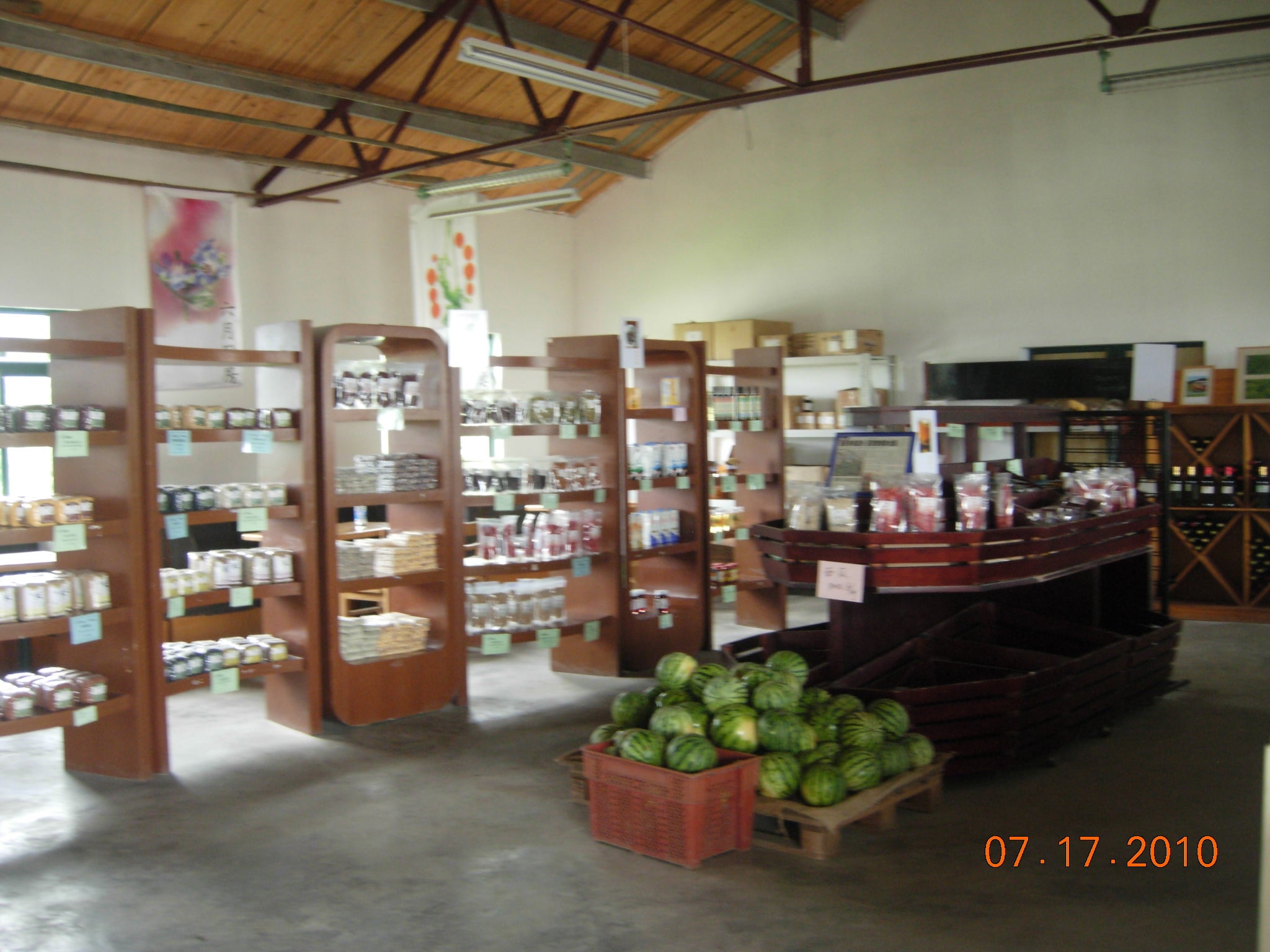 Specialty store selling organic produce at Biofarm