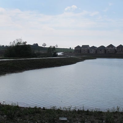 Manmade stormwater management pond
