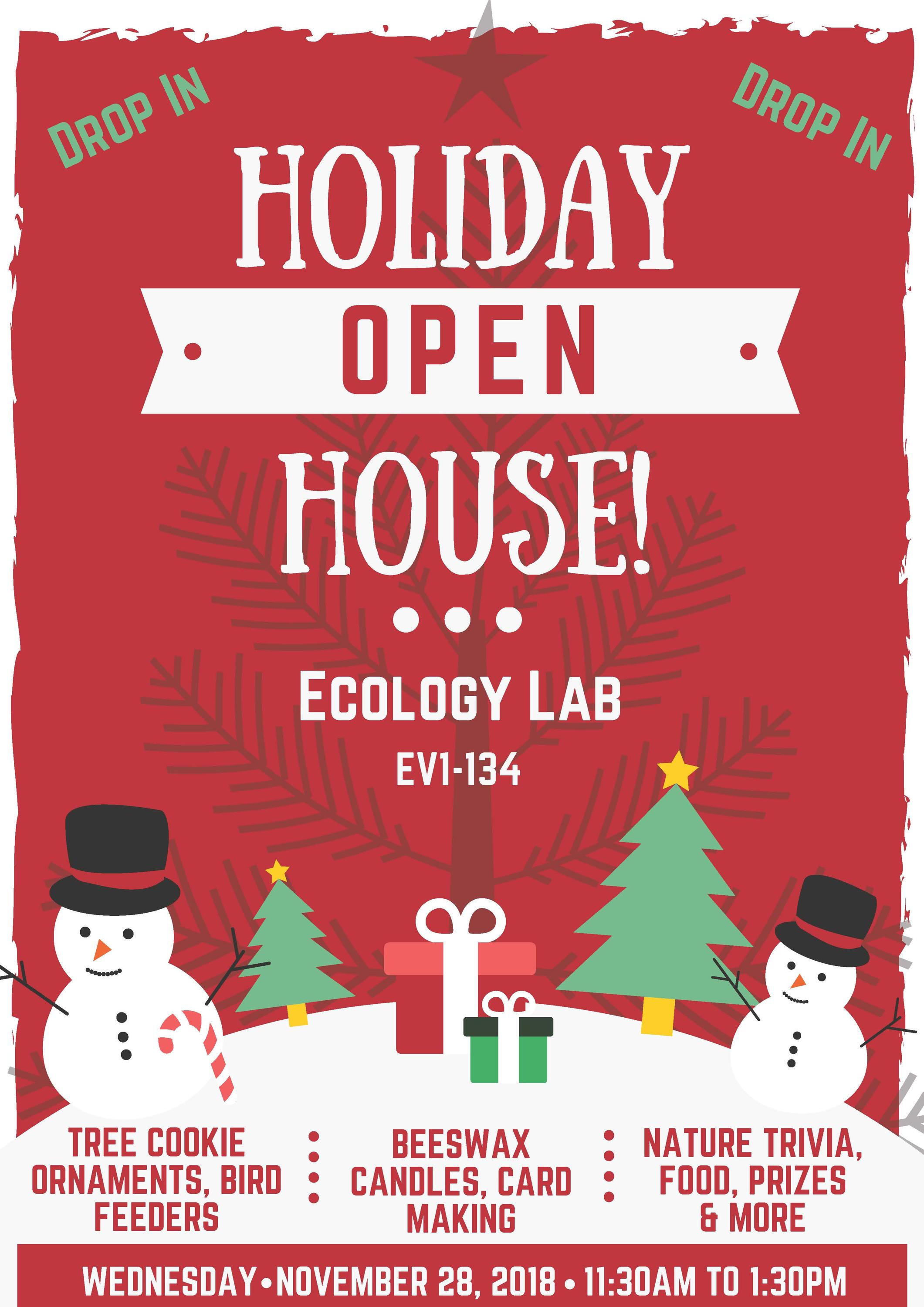 holiday open house poster