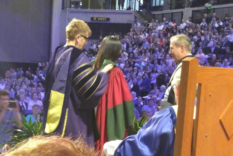 Jue being hooded