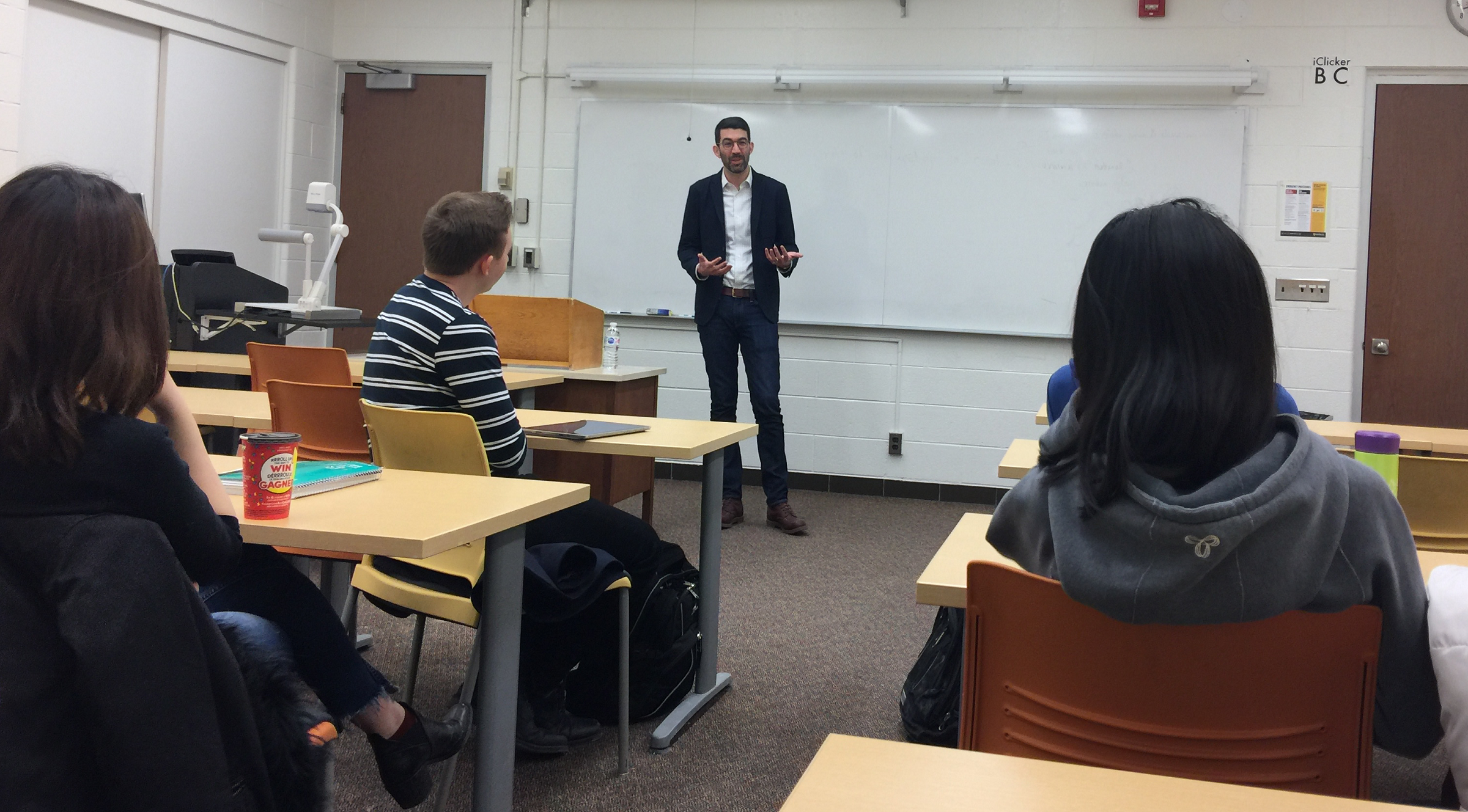 Brian DePratto speaks to students