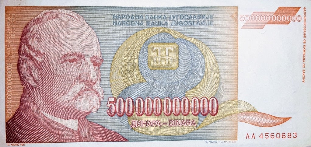 500 billion Yugoslavian Dinar