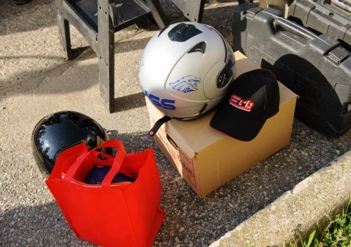 Sponsor gear belonging to a team