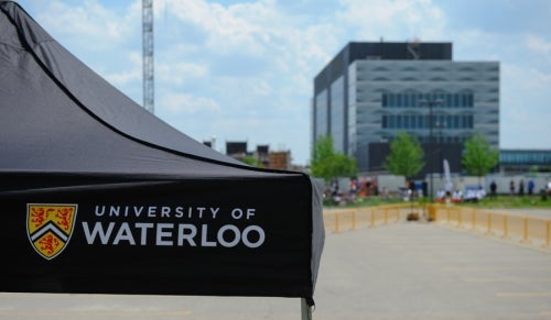 Edge of University of Waterloo tent