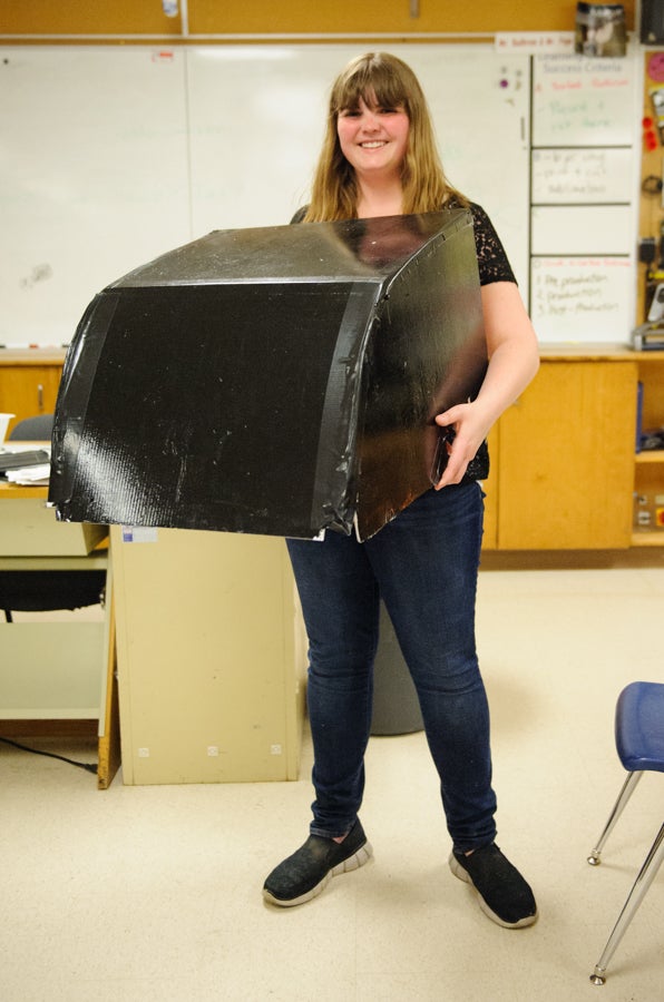 Nose piece of Jacob Hespler's electric vehicle