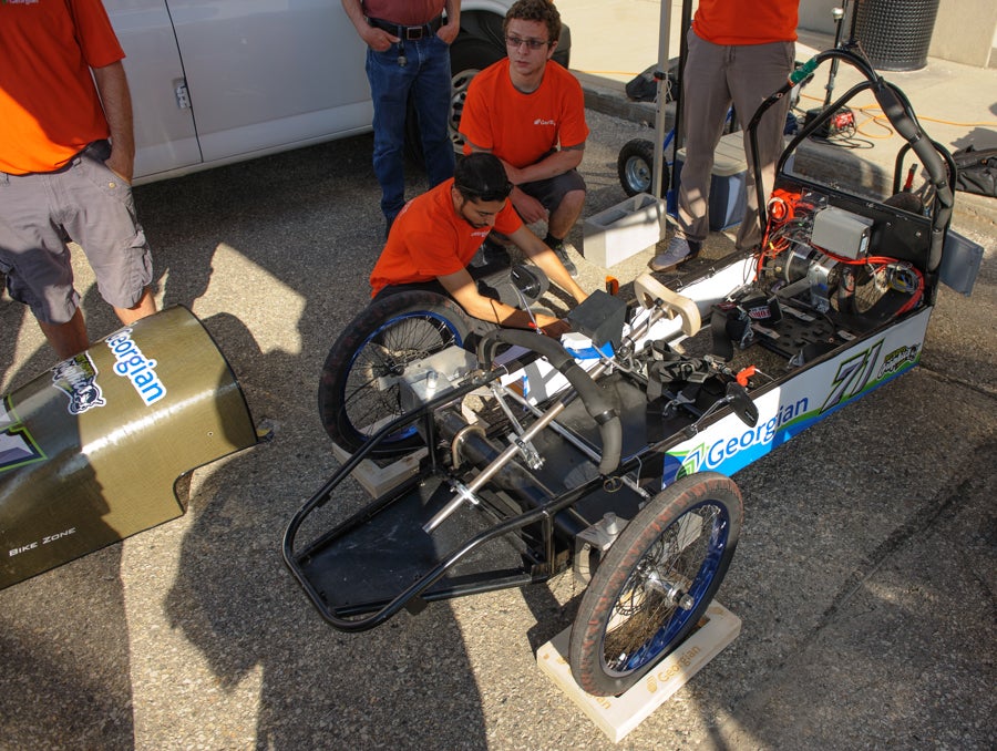 Georgian College working on their car