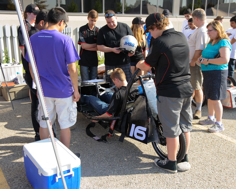 Judges inspect Jacob Hespler's car