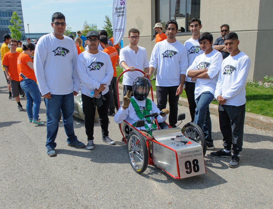 Stephen Lewis Secondary School at the start line