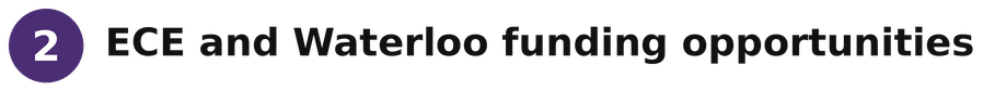 ECE and Waterloo funding opportunities