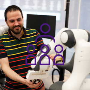 Gennaro Notomista and a robot