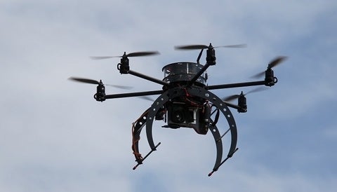 Hexacopter in flight