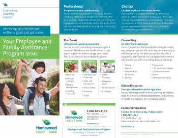 Employee and Family Assistance Program brochure