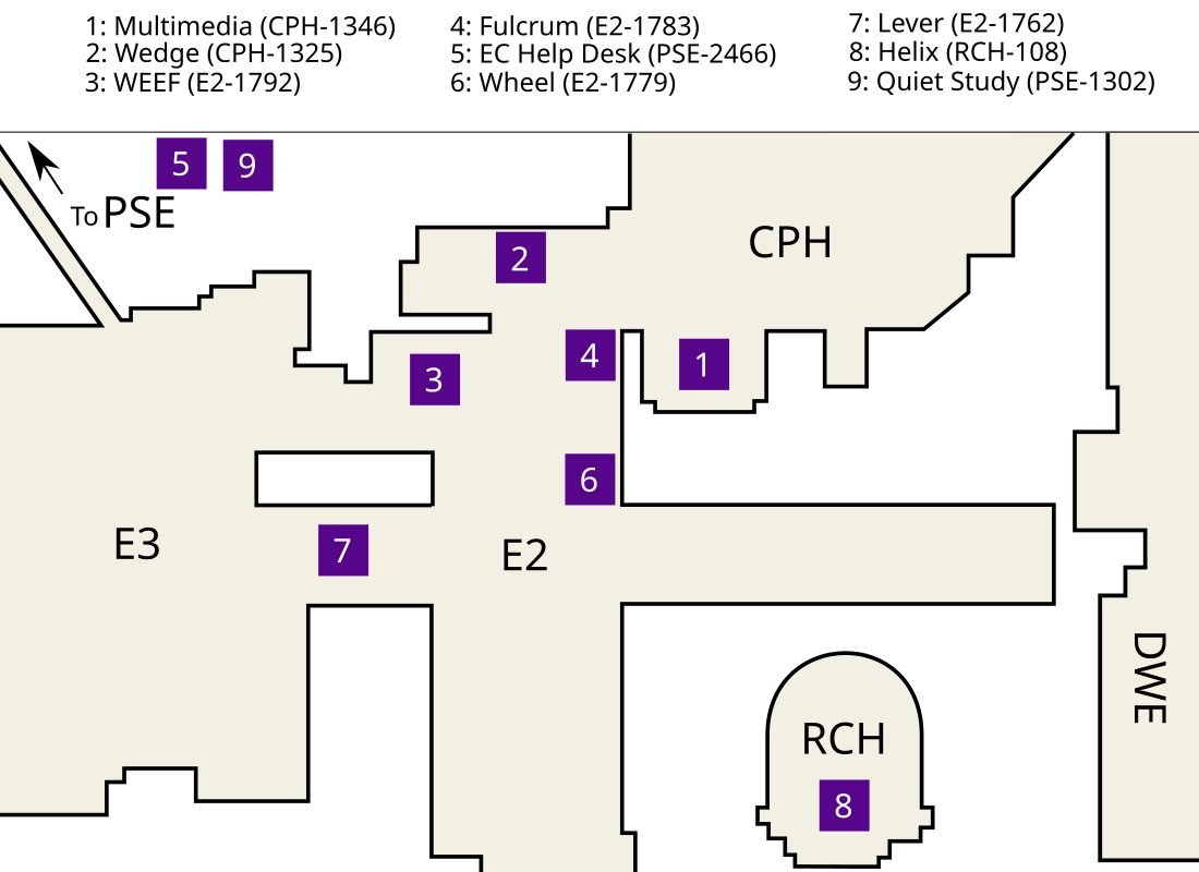 Lab map locations