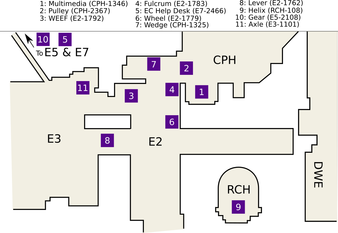Computer Lab locations in Engineering