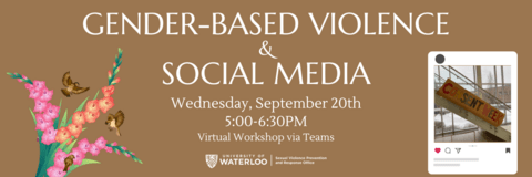 Poster of Gender Based Violence and Social Media workshop