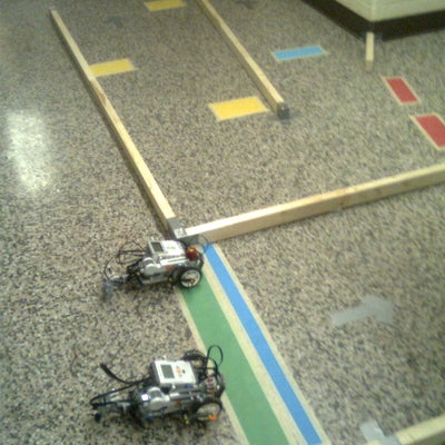 Mario Kart robots and course