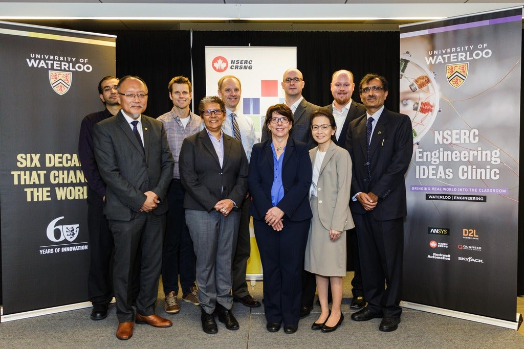 Photo of the new NSERC Chair with all the Industry sponsers