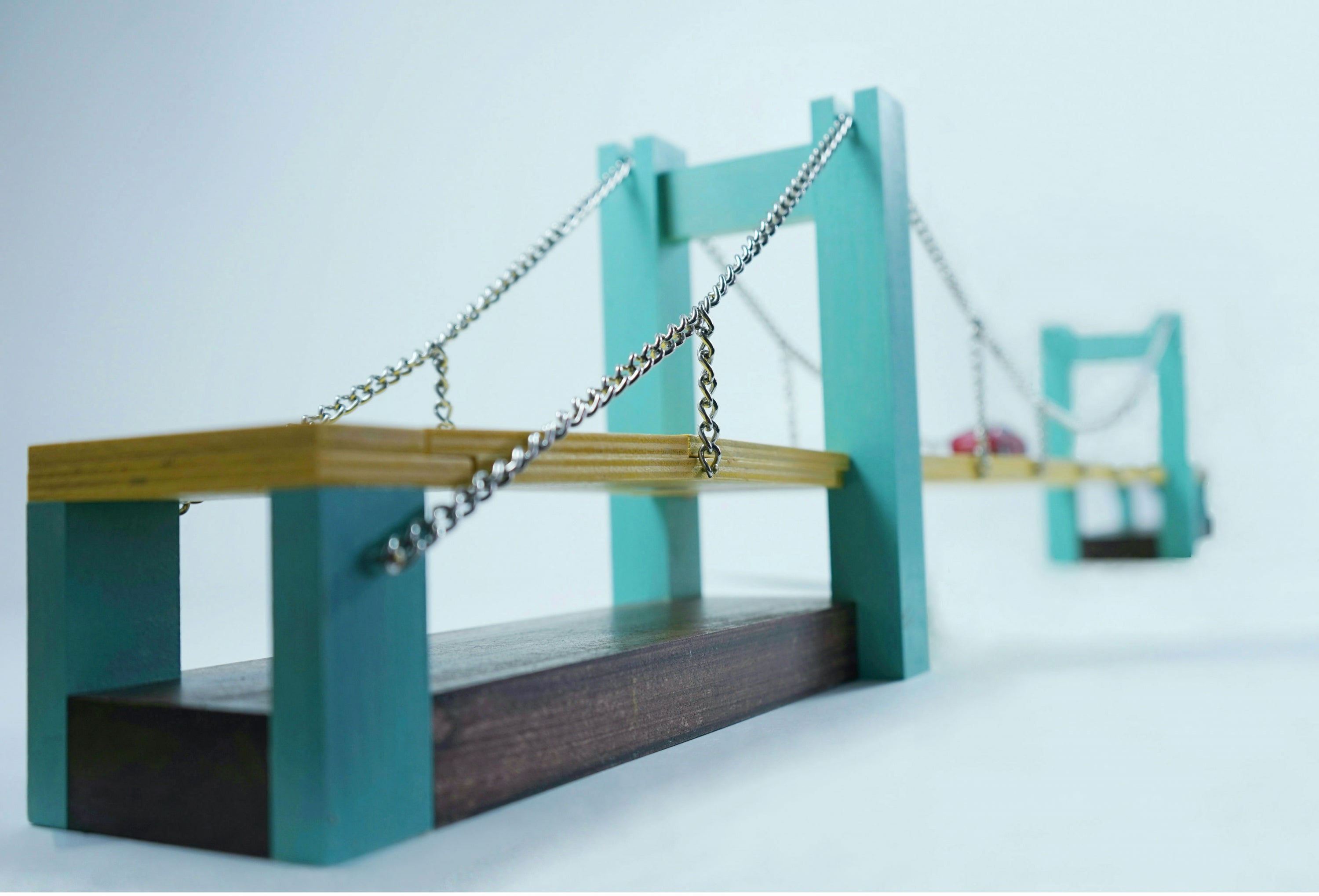 Wooden suspension bridge