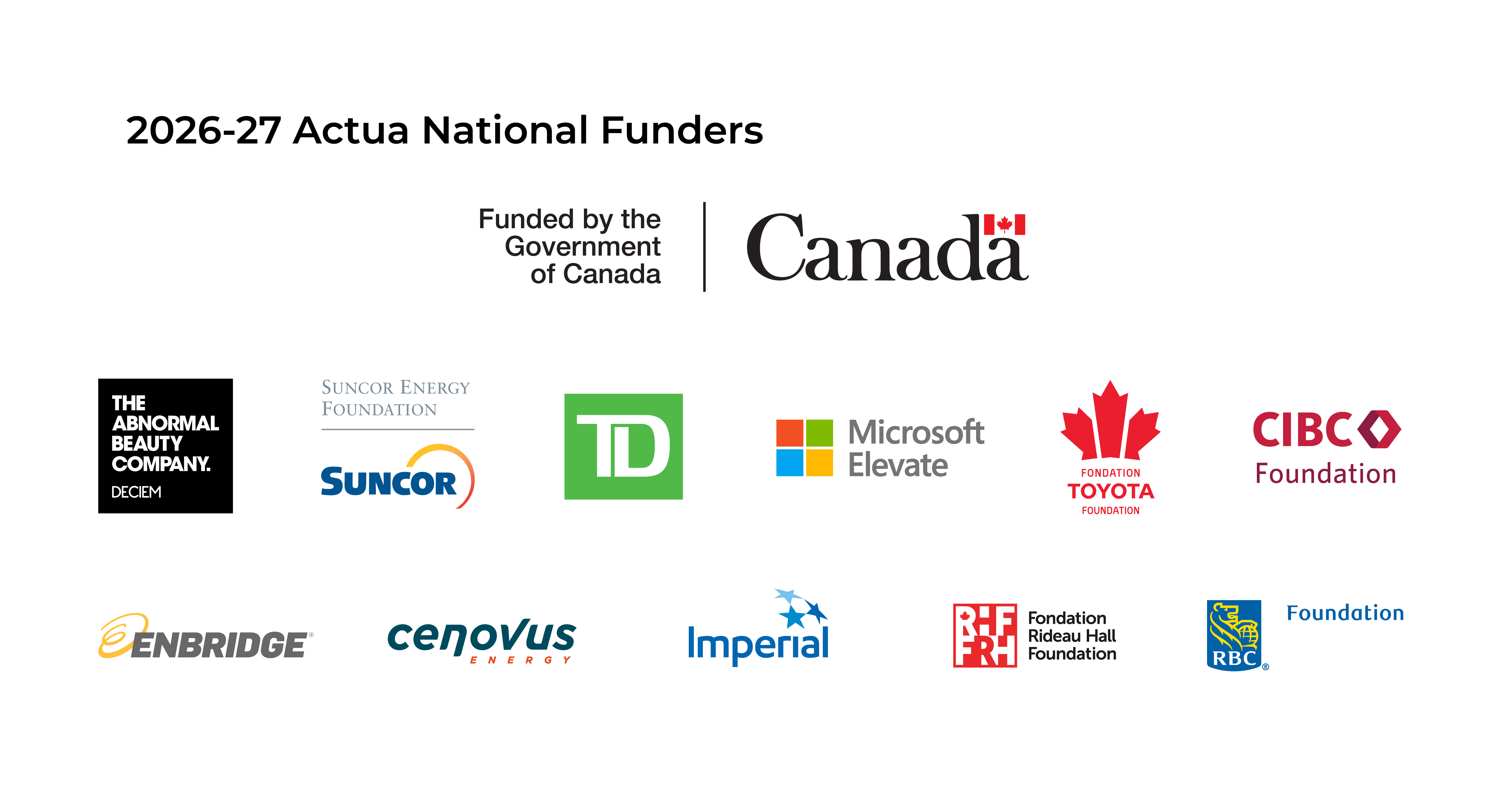 2026 2027 Actua Funders Block