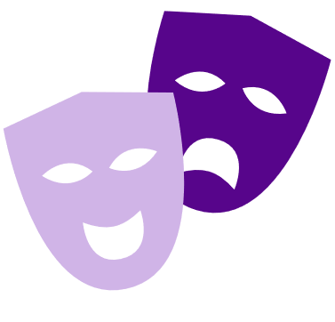 Happy and Sad Masks Clipart