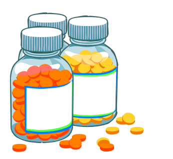 pill bottles clipart
