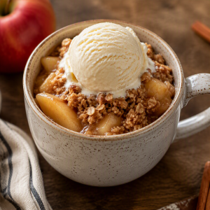 apple crisp in a mug