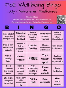 July bingo card