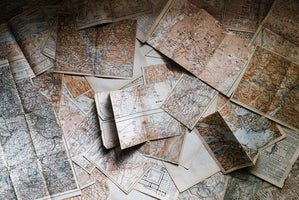 pile of maps