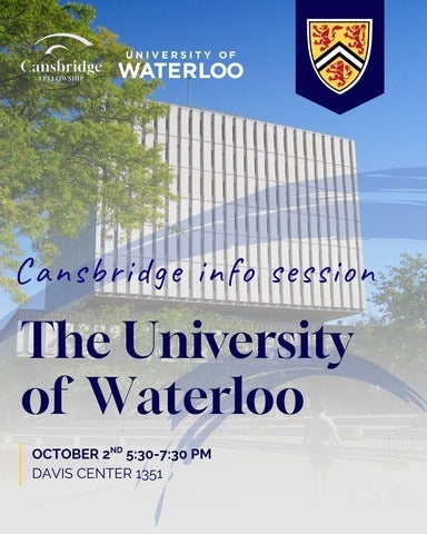 Join Canada's most ambitious student community. $10k,000 for a summer internship in Asia. A global network of alumni.