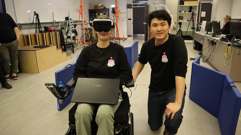 Wheelchair with vr headset