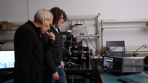 Two people and a RF machine