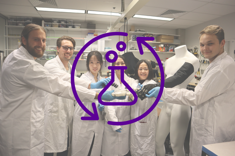 Carolyn Ren Research group with biomedical engineering icon