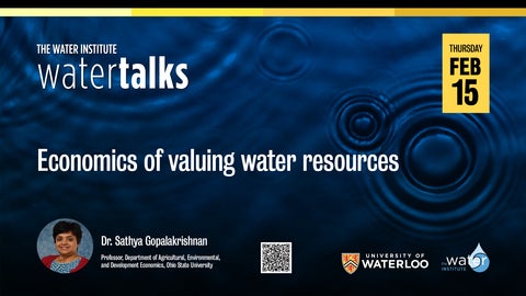 WaterTalk: Economics of valuing water resources