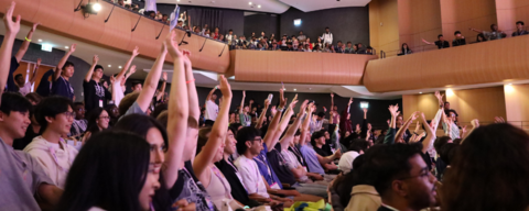 Attendees at opening ceremony for Hack the North