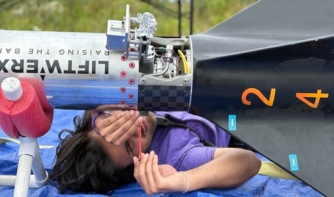 Student fixes rocket