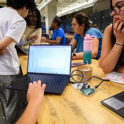 Students working in a group