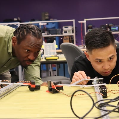 Student working in lab