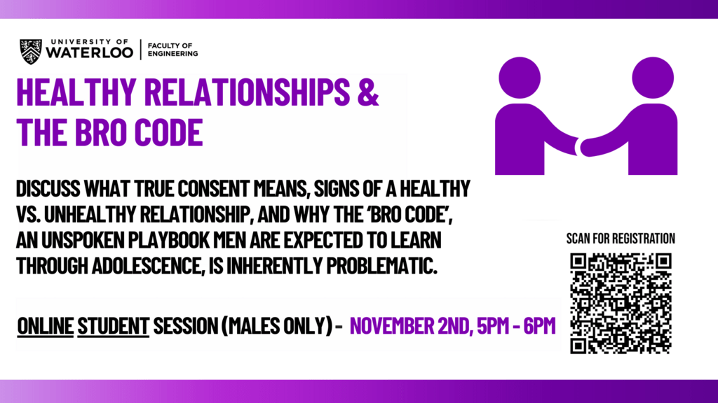 Poster for healthy relationships and the bro code