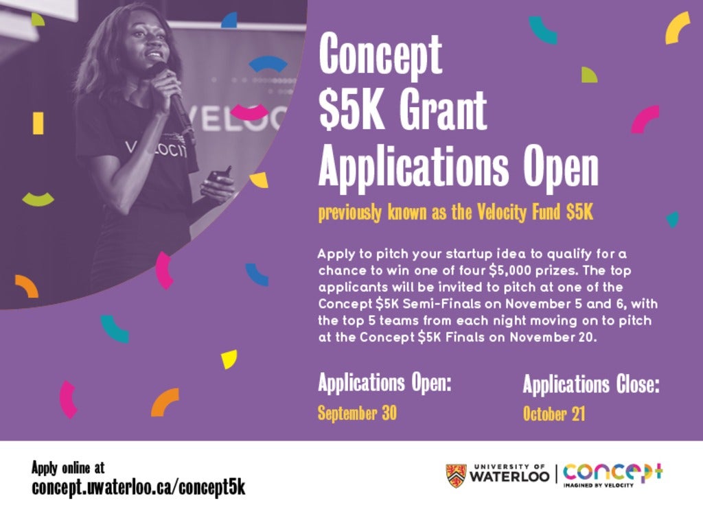 Concept $5k grant application flyer