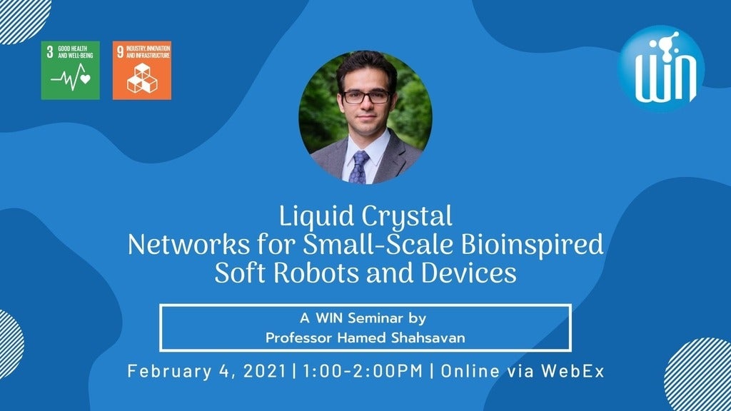 Hamed Shahsavan, Networks for small-scale bioinspired soft robots and devices.