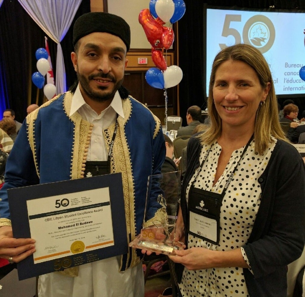 Mohamed El Badawe and Pam Charbonneau.