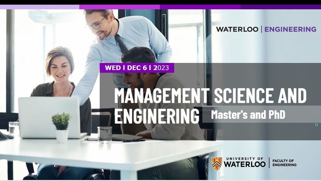 Management Science and Engineering webinar banner
