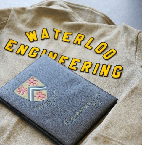 Waterloo Engineering jacket and yearbook