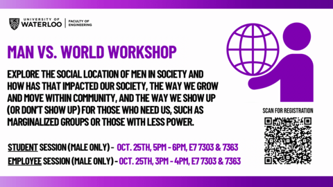 Poster for the Man vs. World Workshop