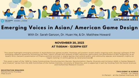 Emerging Voices in Asian/American games studies