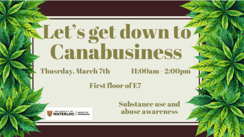 Poster for Canabusiness Event March 7th 11:00am-2:00pm