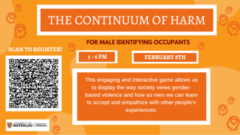 Poster for 'The Continuum Of Harm' Online Event Feb 8th from 5-6pm