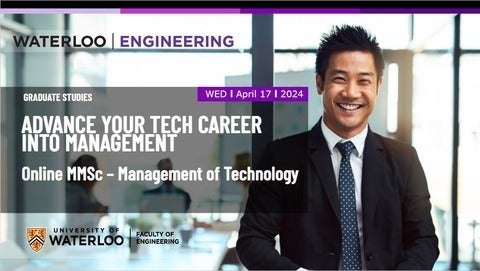 Graduate Studies Advance Your Tech Career into Management Online MMSc - Management of Technology