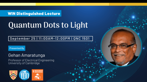 Advertisement for DSL Seminar with Gehan Amaratunga. All details in event listing.