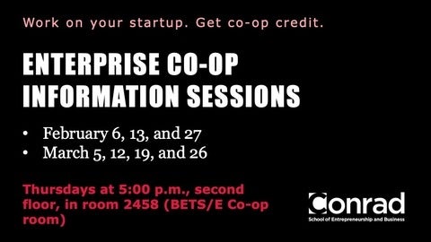 E Co-op Information Session banner